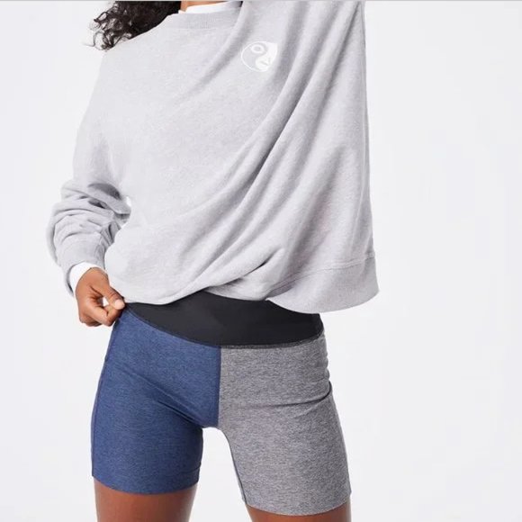 Outdoor Voices Warmup 5" Short - Colorblock (Blue, black, & grey) - Picture 8 of 10